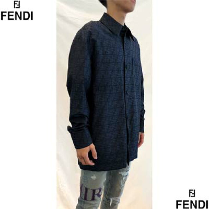 楽天市場】FENDI フェンディ 長袖シャツ メンズ トップス 総柄FFズッカ 