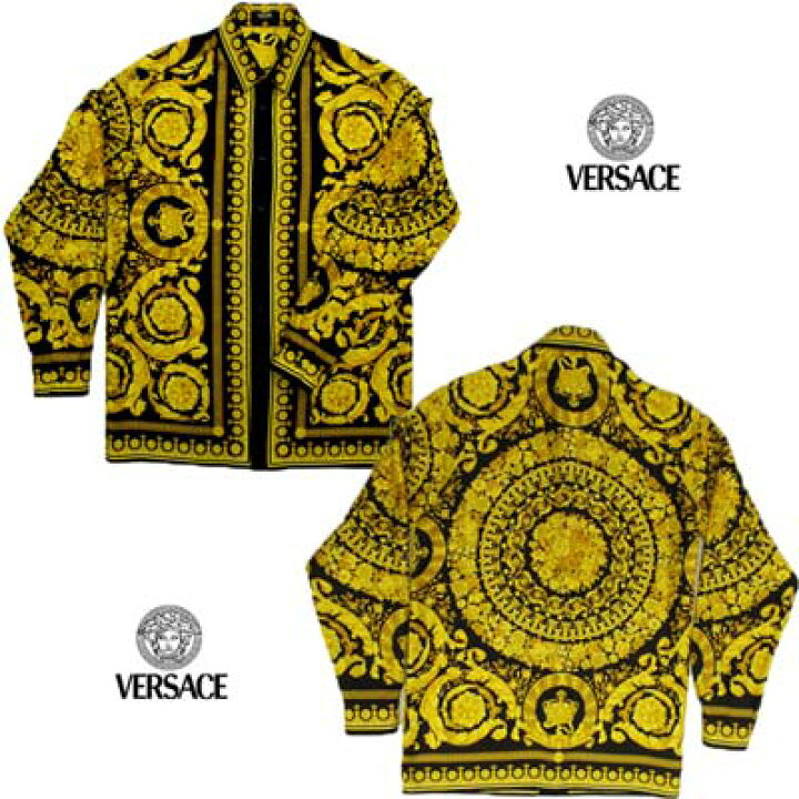 楽天市場】VERSACE ヴェルサーチ 長袖シャツ カジュアルシャツ メンズ 