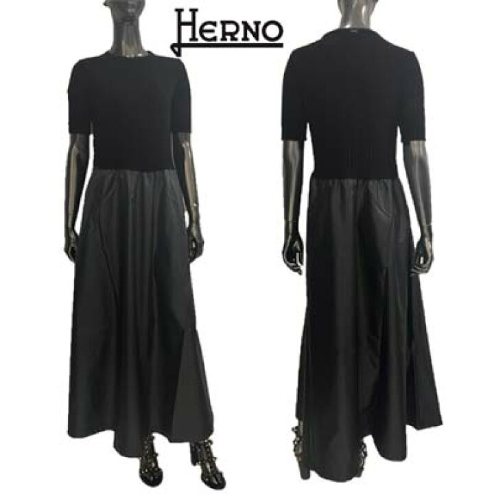 楽天市場】HERNO ヘルノ ワンピース ドレス レディース 半袖 袖口  