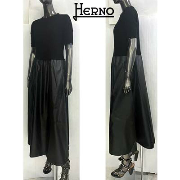 楽天市場】HERNO ヘルノ ワンピース ドレス レディース 半袖 袖口  