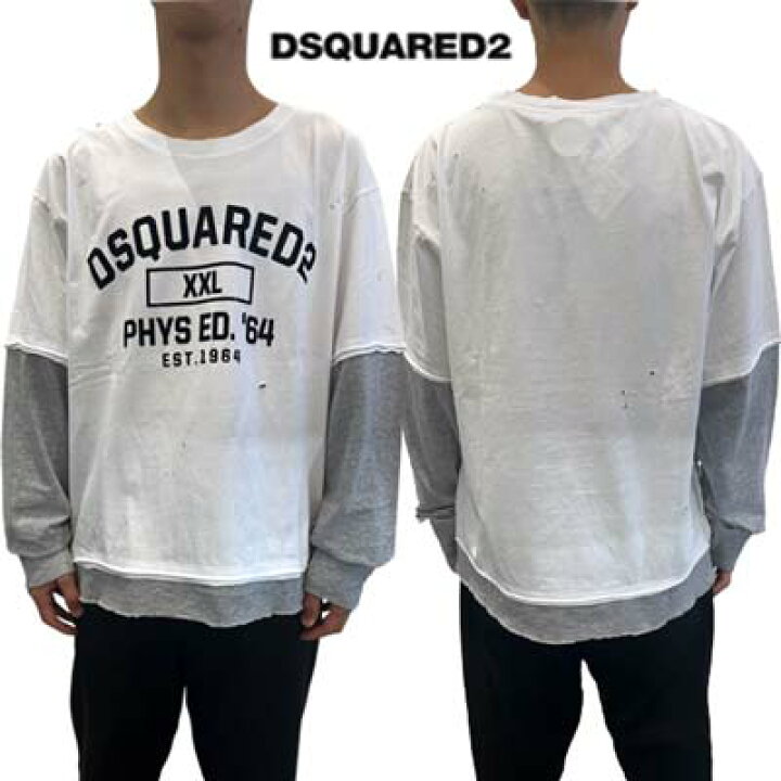 楽天市場】DSQUARED2 ディースクエアード ロンT 長袖Tシャツ メンズ 