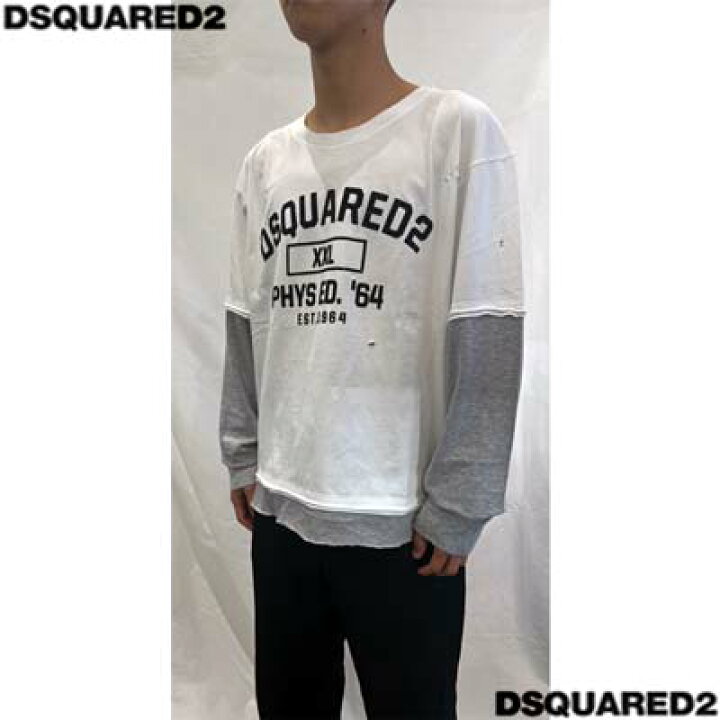 楽天市場】DSQUARED2 ディースクエアード ロンT 長袖Tシャツ メンズ 