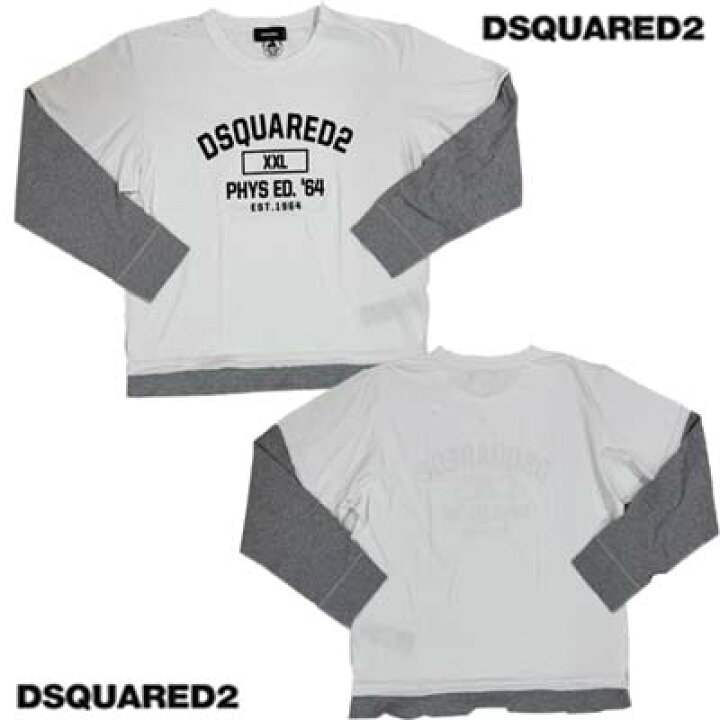 楽天市場】DSQUARED2 ディースクエアード ロンT 長袖Tシャツ メンズ 