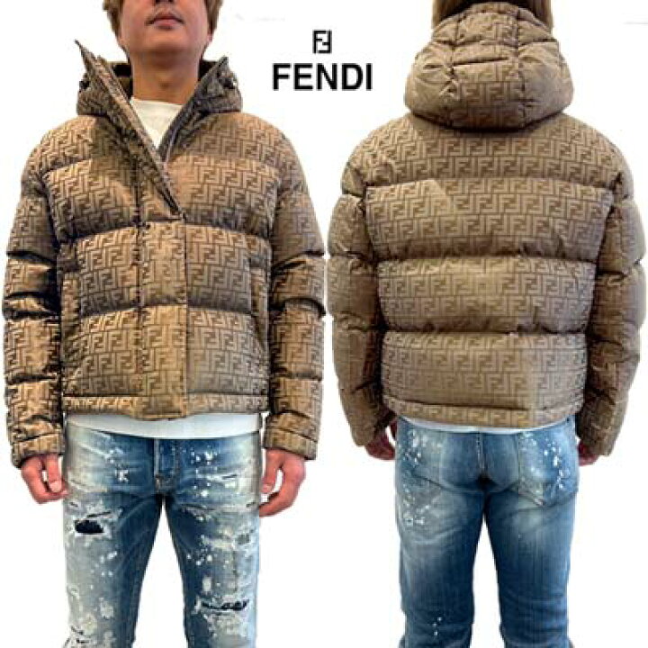 フェンディ FENDI ダブルF ズッカ リバーシブルダウン FAA634 A8J6  
