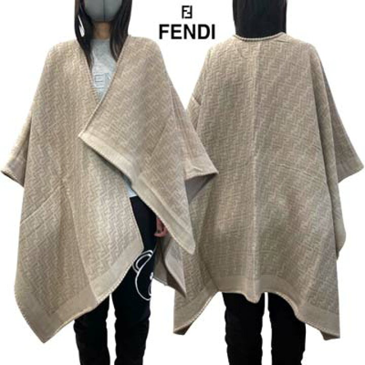 楽天市場】FENDI フェンディ ポンチョ レディース ケープ 総柄FFズッカ 