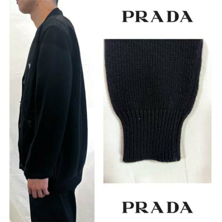楽天市場】プラダ PRADA カーディガン メンズ トップス トライアングル 