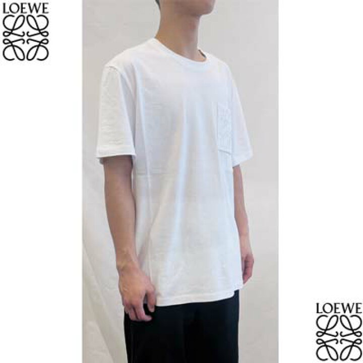 楽天市場】ロエベ LOEWE Tシャツ メンズ 半袖 トップス ロゴT 2色展開 【新品】LOEWE ロエベ アナグラムロゴ ショートトップス 白 【サイズ】
