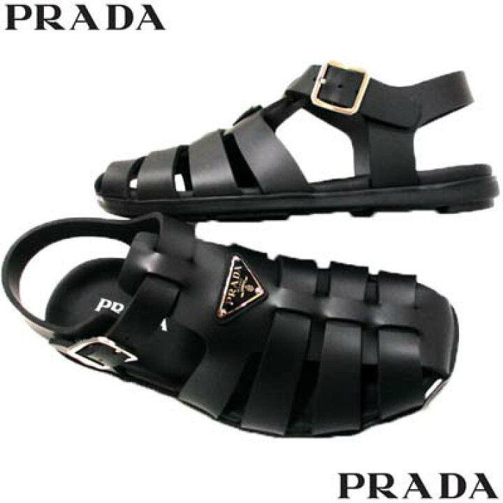 楽天市場】PRADA プラダ サンダル メンズ 靴 トライアングルロゴ 