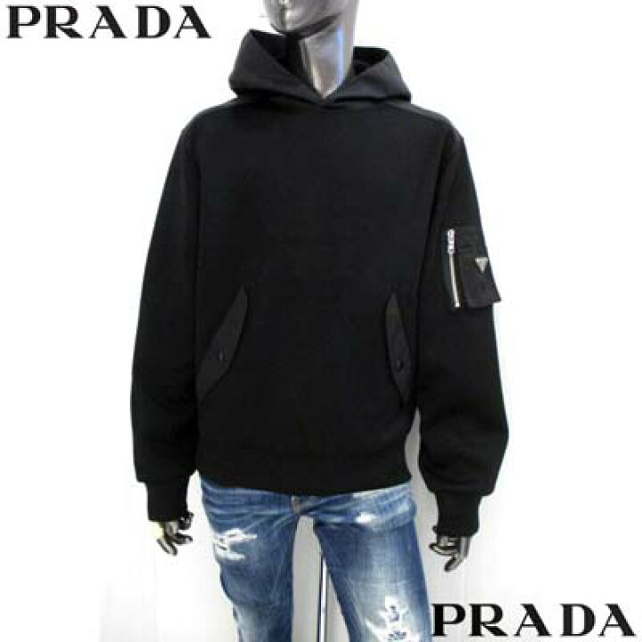 楽天市場】PRADA プラダ パーカー メンズ フーディ スウェット 左腕 