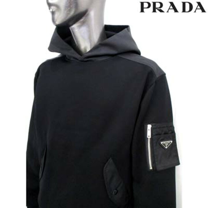 楽天市場】PRADA プラダ パーカー メンズ フーディ スウェット 左腕 