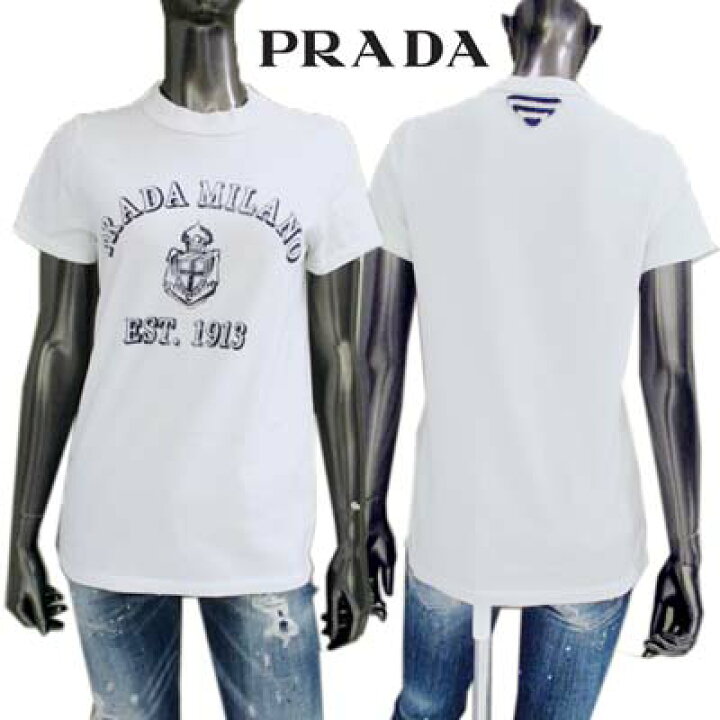 楽天市場】PRADA プラダ Tシャツ レディース 半袖 ロゴT レトロ風 