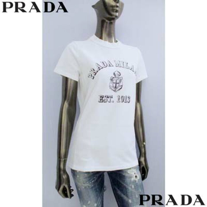 楽天市場】PRADA プラダ Tシャツ レディース 半袖 ロゴT レトロ風 
