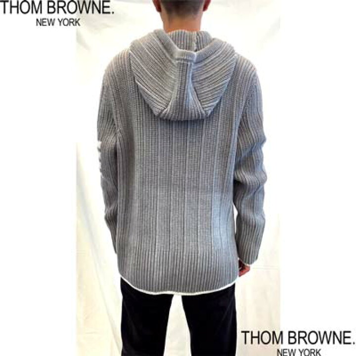 楽天市場】THOM BROWNE トムブラウン ニットパーカー メンズ セーター 