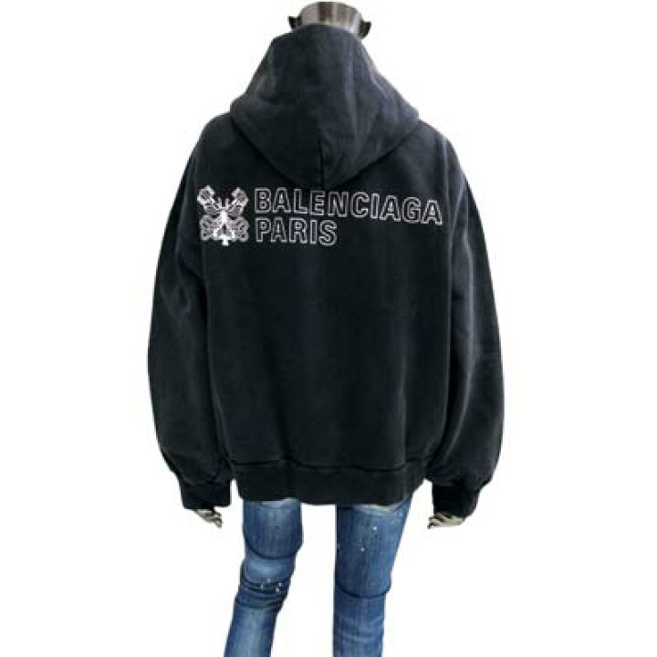 楽天市場】BALENCIAGA バレンシアガ パーカー メンズ フーディ ジップ 