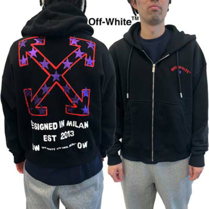 楽天市場】OFF-WHITE オフホワイト パーカー メンズ フーディ ジップ 