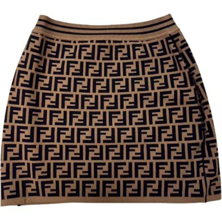 FENDI ヴィンテージ チェック柄 ウール スカート フェンディFENDI 幾何  
