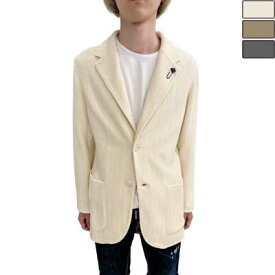LARDINI ラルディーニ ジャケット メンズ アウター ヘリンボーン ブートニエール シングルブレスト テーラード アイボリー/ブラウン/グレー ESLJM56 ES64004 100PA/150BE/910GR (R121000) 521 2025年春夏新作 【送料無料】 【smtb-TK】