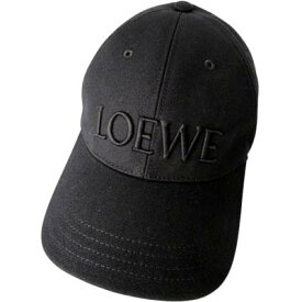 LOEWE ロエベ キャップ 帽子 ユニセックス ブランドロゴ レザーパッチ 調整可 ブラック K820358X36 1100 (R66000) BJ521 2025年春夏新作 【送料無料】 【smtb-TK】