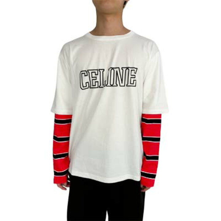 楽天市場】CELINE セリーヌ ロンT メンズ 長袖Tシャツ ブランドロゴ  