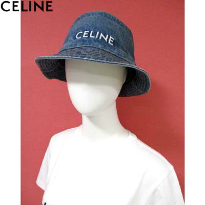 楽天市場】CELINE セリーヌ バケットハット メンズ 帽子 デニム 