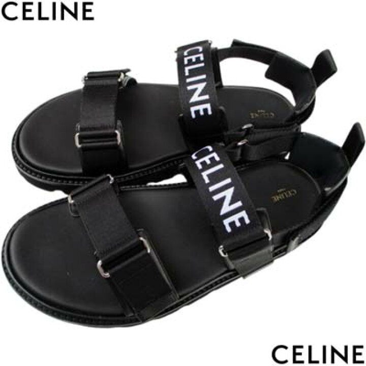 楽天市場】CELINE セリーヌ サンダル メンズ 靴 ブランドロゴ ベルクロ 