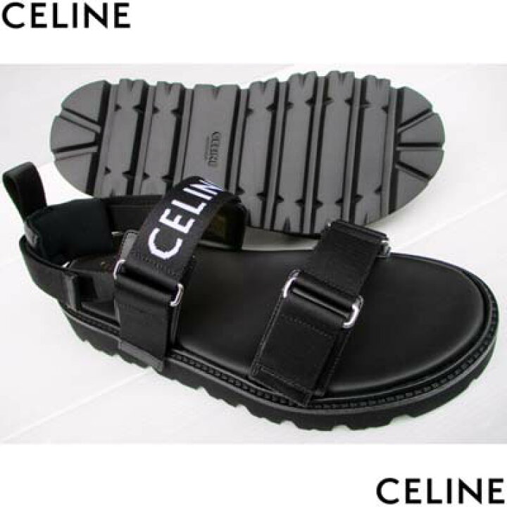 楽天市場】CELINE セリーヌ サンダル メンズ 靴 ブランドロゴ ベルクロ 