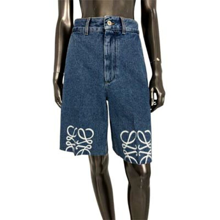 LOEWE ロエベ Anagram Shorts アナグラムダメージ デニムショーツ  