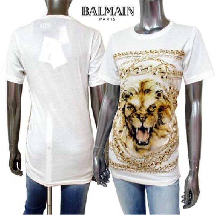 楽天市場】バルマン BALMAIN レディース トップス Tシャツ 半袖 ロゴ  