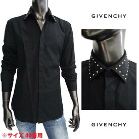 ジバンシー GIVENCHY メンズ トップス シャツ 長袖 ネック部分スタッズ付きスリムフィットドレスシャツ ブラック 15F 6200 300 001 15A (R125800)【送料無料】【smtb-TK】