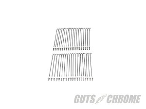 【取寄】45-0748 18” フラットリム スポークセット, ステンレス スティール Front or Rear