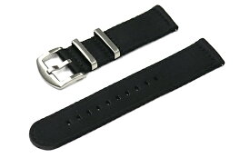 腕時計 ベルト 20mm 22mm セパレート ナイロン クイックリリース ブラック 5カラー na007-bk