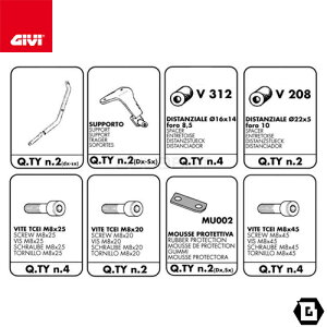 GIVI 340F LA mbNiMONORACKjgbvP[XpiMONOKEY / MONOLOCKx[XʔjbYAMAHA FZS 600 tFU[ Ή