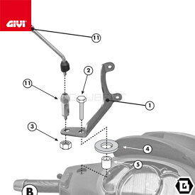 GIVI A357A フィッティングキット スクリーン用／PIAGGIO BEVERLY 125IE-300IE-350 (10 - 20)専用／ジビ