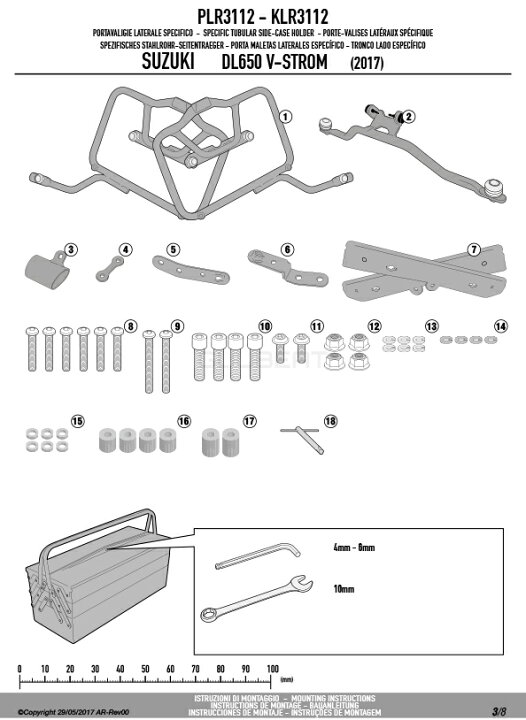 楽天市場】GIVI PLR3112 サイドケースホルダー MONOKEY ( モノキー 
