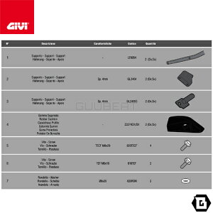 GIVI 1121KIT PLX1171 PLO1171MK PLO1171CAM PLO1171N PLX1121p tLbg TChP[Xz_[tp HONDA CB500X NX 500 400X NX 400 Ή p݌v oCNp