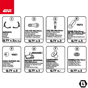 GIVI 351KIT ��t�L�b�g �T�C�h�P�[�X�z���_�[�p �C�[�W�[���b�N EASYLOCK ST609 �p YAMAHA FZ6 FZ6 �t�F�U�[ FZ6 �t�F�U�[ S2 FZ6 S2 �Ή� ��p�݌v �o�C�N�p