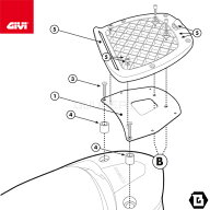 GIVI SR92M キャリア スペシャルリアラック トップケース用（MONOLOCKベース別売） KYMCO ダウンタウン 3…