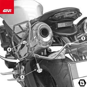 GIVI TE705 �T�C�h�o�b�O�z���_�[ EASYLOCK �C�[�W�[���b�N ST609��p TRIUMPH �X�g���[�g�g���v�� 675 �Ή� ��p�݌v �o�C�N�p