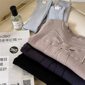 20%OFF キッズ 春秋 リボン リブ トップス ロンT ベージュ ネイビー ブラック 紺 黒 ロジ くすみカラー カジュアル 長袖 子供 女の子 韓国子供服 90 100 110 120 130 2歳 3歳 4歳 5歳 6歳 7歳 8歳 保育園 幼稚園 キッズ ジュニア メール便可