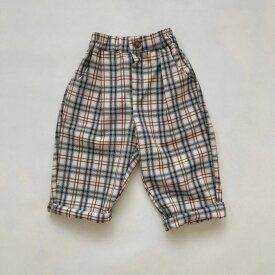 子供 チェック パンツ 90 100 110 120 130 青 グレー 黒 茶色 おしゃれ フレンチ風 フォーマル オケージョン 卒園式 入学式 春夏 薄手 新商品 海外子供服 シンプル 個性的 ユニーク ベーシック カジュアル プチプラ 保育園 幼稚園 小学生 キッズ