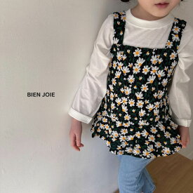 95 140 花柄 刺繍 ビスチェ 子供 bien joie 韓国ブランド 2歳 3歳 7歳 韓国子供服 黒 きれいめ カジュアル おしゃれ girly 女の子 海外子供服 可愛い カジュアル ベーシック 保育園 幼稚園 小学生 キッズ ジュニア