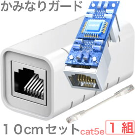 かみなりガード 雷サージ プロテクタ ノイズ予防 RJ45 ギガビット対応 防犯カメラ オプション ストレート LANケーブルセット 1組 送料無料 追跡可能メール便 郵便ポストにお届け