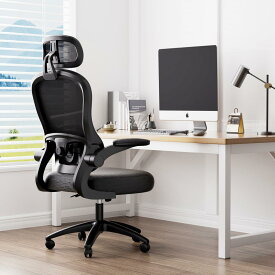 GXTRACE オフィスチェア 通気性 メッシュ デスクチェア 椅子 ブラック 腰サポート 跳ね上げ式アームレスト 3Dヘッドレスト パソコンチェア ゲーミングチェア ゲームチェア【5~7日以内に発送】