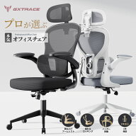 GXTRACE オフィスチェア 通気性 メッシュ ハンガー デスクチェア 椅子 ブラック 独立型 腰サポート 跳ね…