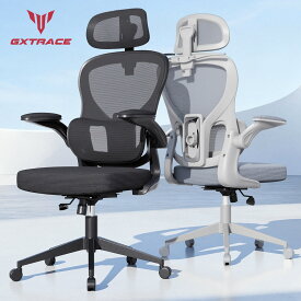GXTRACE オフィスチェア 通気性 メッシュ ハンガー デスクチェア 椅子 ブラック 独立型 腰サポート 跳ね上げ式アームレスト 3Dヘッドレスト パソコンチェア ゲーミングチェア ゲームチェア