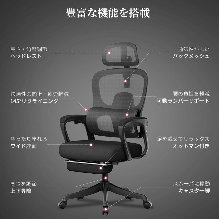 楽天市場】【ポイント10倍】GXTRACE オフィスチェア 通気性 メッシュ 