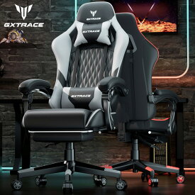 【ポイント10倍】GXTRACE ゲーミングチェア 145度 リクライニング オットマン付き ゲームチェア デスクチェア パソコンチェア オフィスチェア 人間工学 ハイバック 椅子 PCチェア