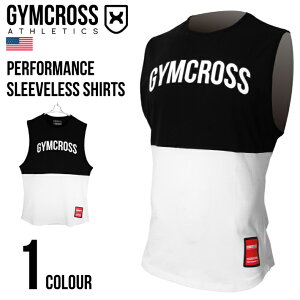 GYMCROSS ジムクロス トレーニング フィットネスウェア プリントノースリーブシャツ メンズ gc-099