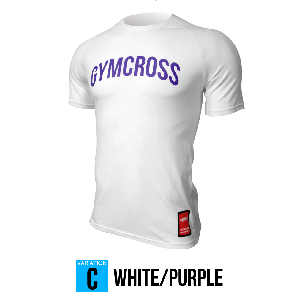 GYMCROSS (ジムクロス)トレーニング フィットネスウェア プリント半袖Tシャツ ラグランスリーブgc-ss1
