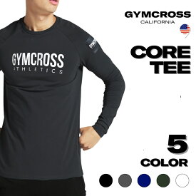 【SALE セール】GYMCROSS ジムクロス CORE TEE 長袖Tシャツ ロングスリーブ ストレッチコットンブレンド フィットネスウェア ジムウェア フィットネスウェア スポーツウェア ランニングウェア メンズ gc-ss2